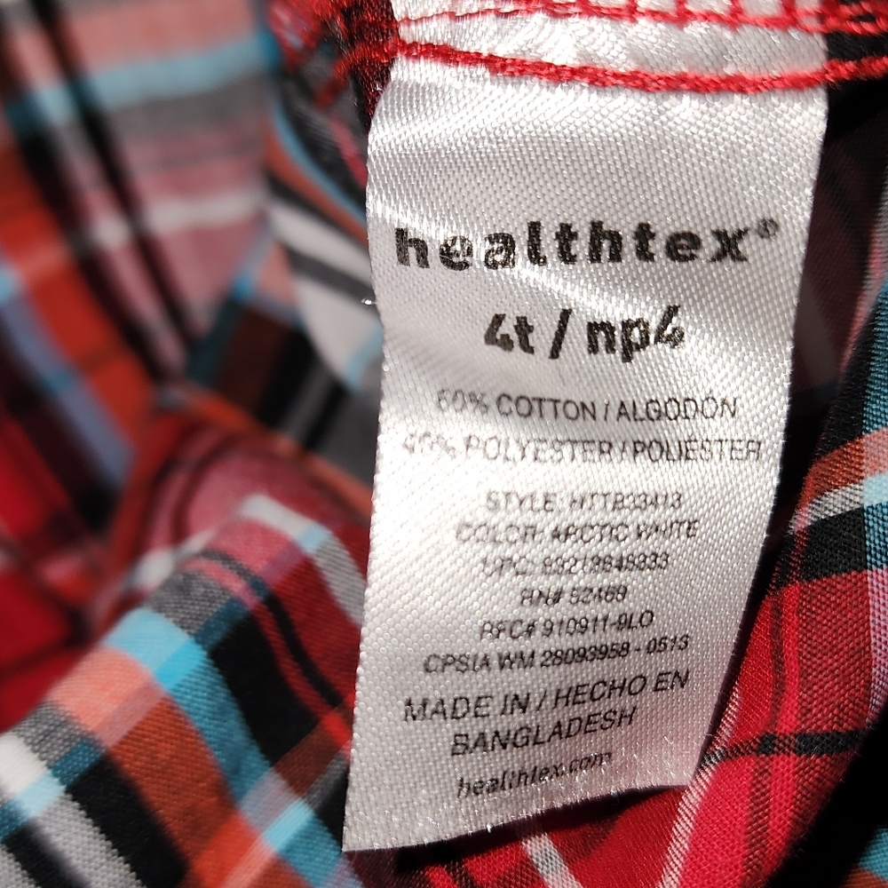 🖤Boys Size 4T Healthtex Button Down Shirt❤️ - Picture 4 of 5